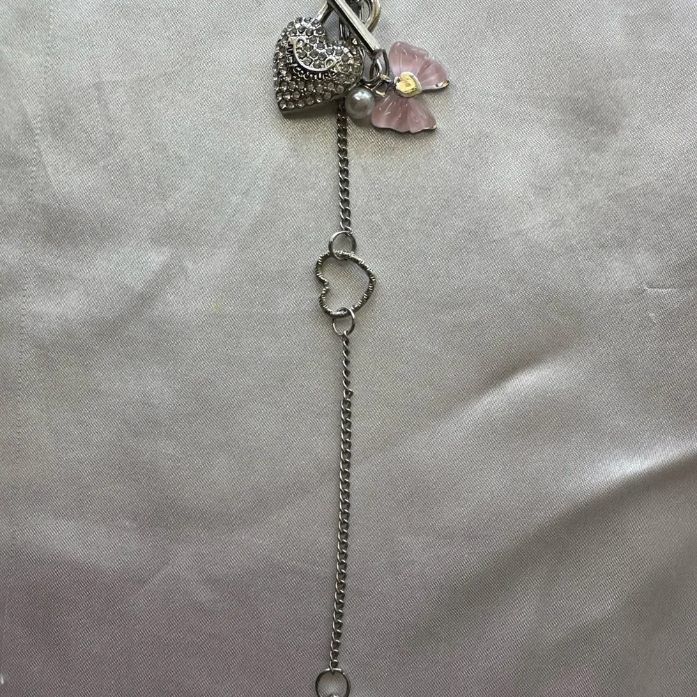 Juicy Couture Silver Necklace with Pink Heart and Bow Charms - Picture 4 of 4